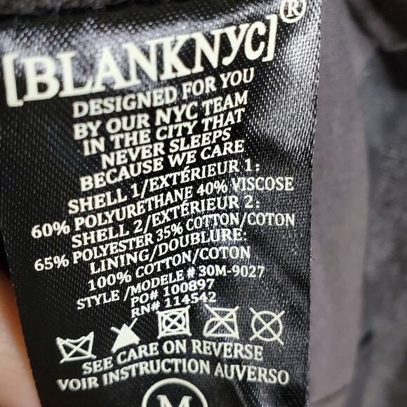 Blank NYC private practice drape front faux leather moto jacket - Picture 4 of 10